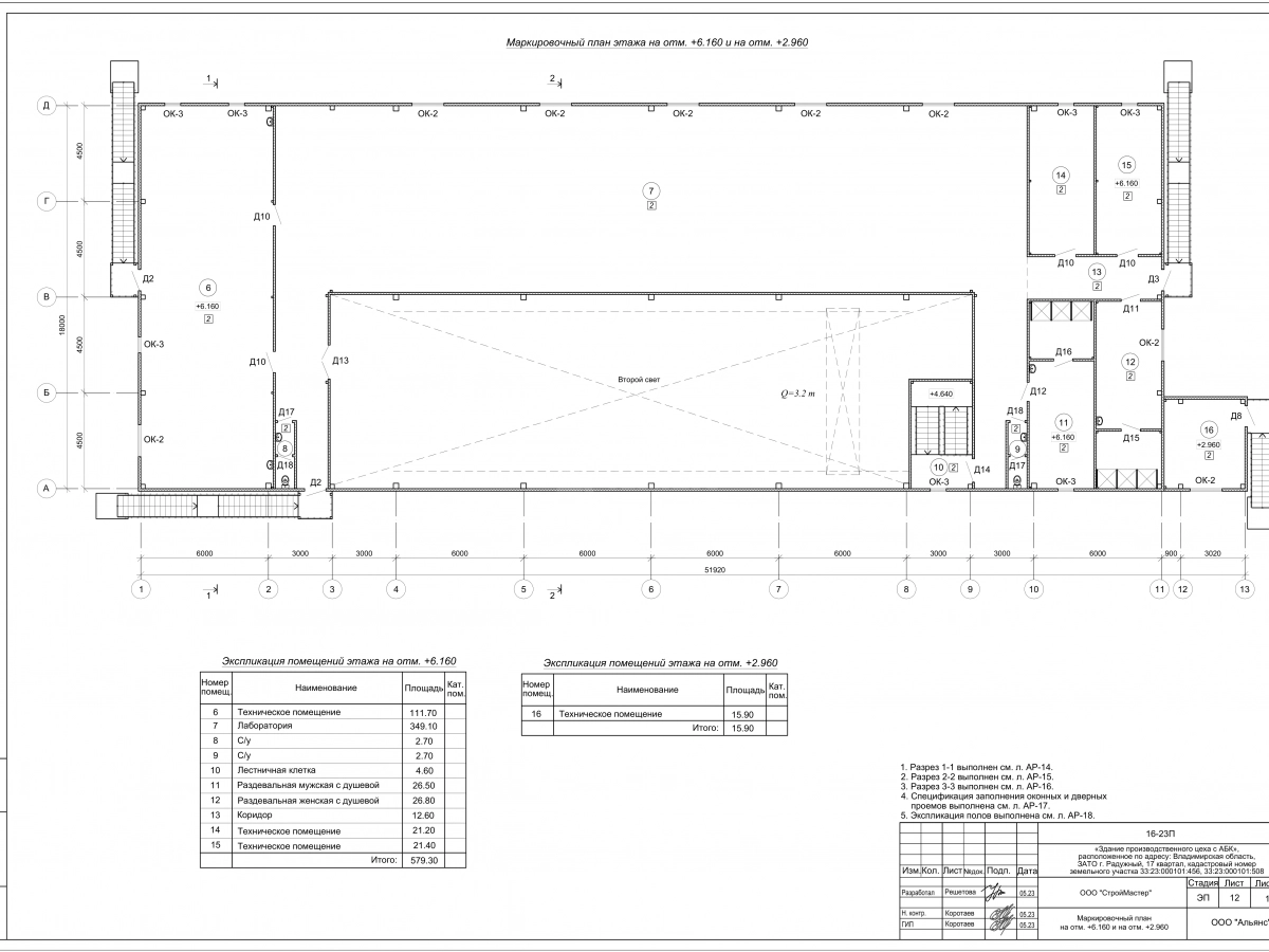 Планировка Цех с АБК из сэндвич-панелей -  фото 4