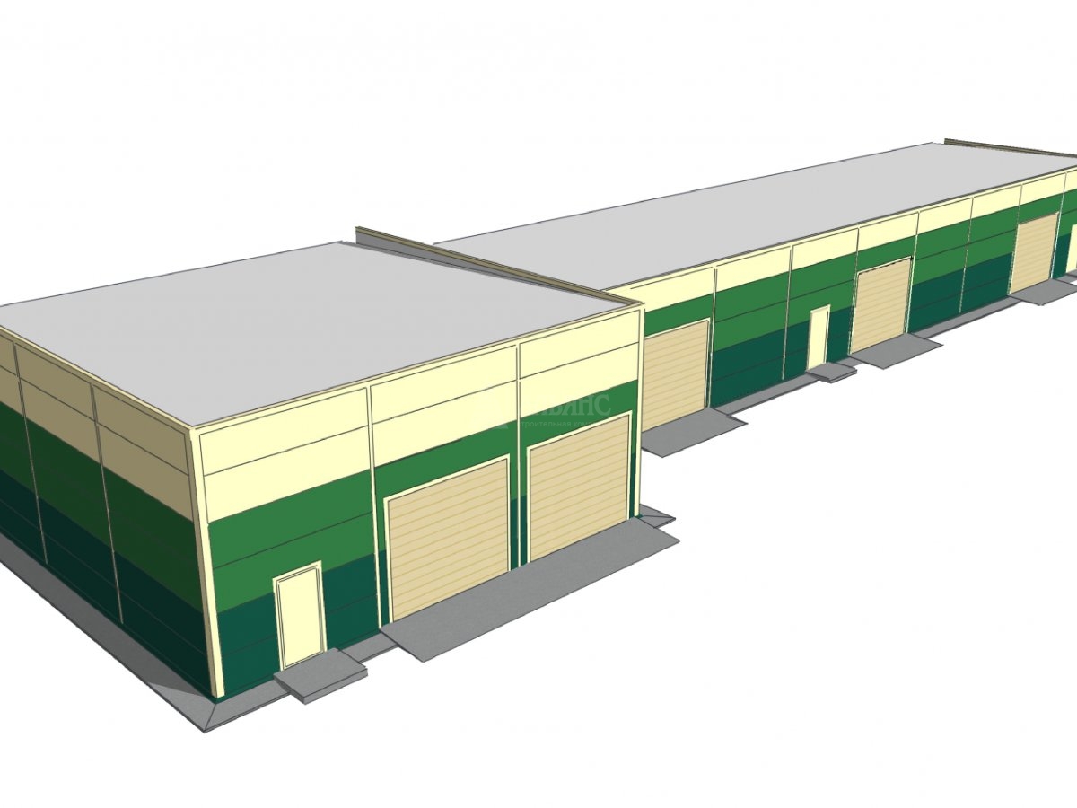 3D визуализация Склад из сэндвич-панелей - фото 6