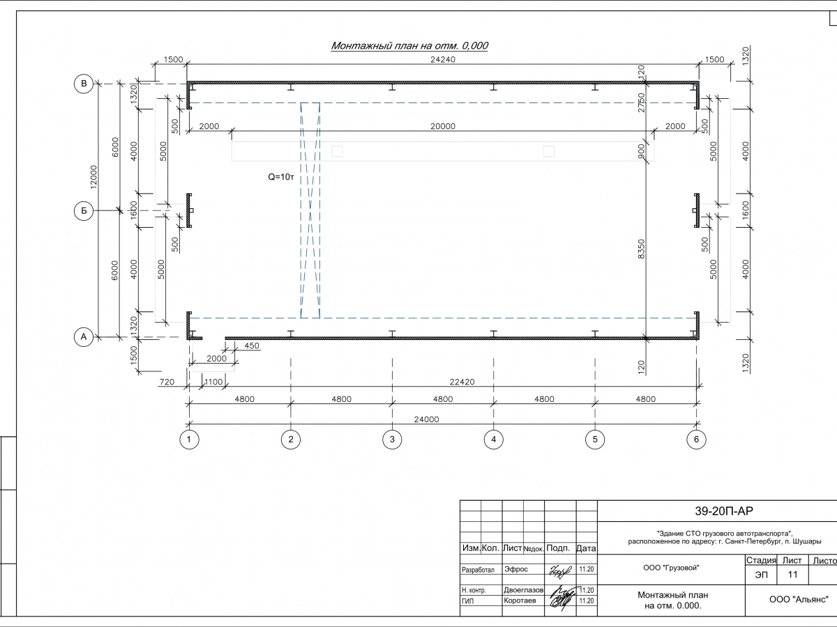 Планировка Грузовое СТО из сэндвич-панелей -  фото 4