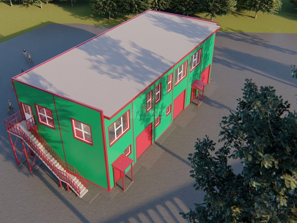 3D визуализация Офис из сэндвич-панелей - фото 7