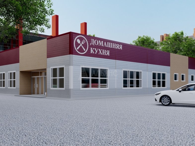 3D визуализация Столовая из сэндвич-панелей - фото 1